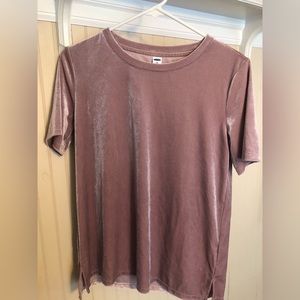 Mauve velvet Old Navy blouse